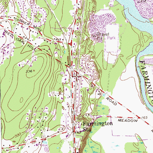 Topographic Map of Saint Brigid Church, CT
