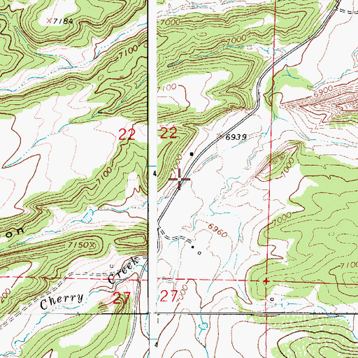 Topographic Map of Long Canyon, CO