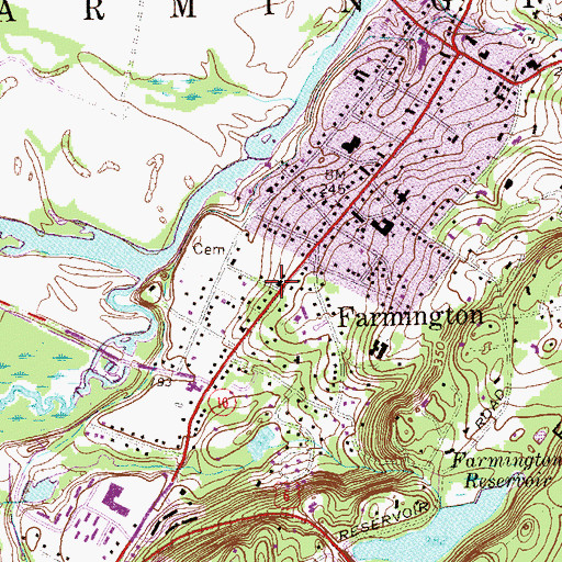 Topographic Map of Saint Patricks Church, CT