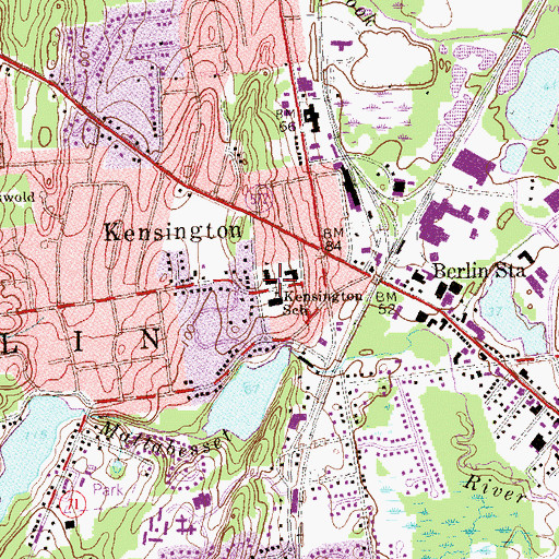 Topographic Map of Saint Pauls Convent, CT