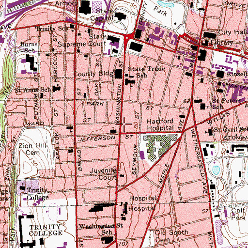 Topographic Map of Salvation Army, CT