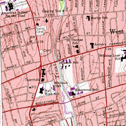 Topographic Map of Science Center of Connecticut, CT