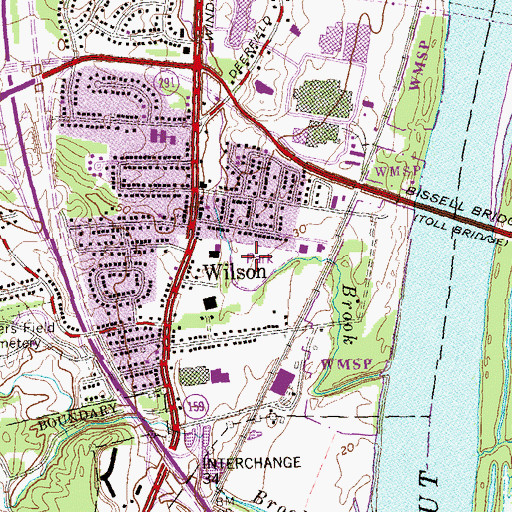 Topographic Map of Sharshon Park, CT
