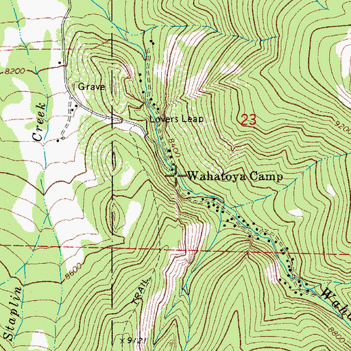 Topographic Map of Wahatoya Camp, CO
