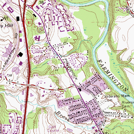 Topographic Map of Sisters of Notre Dame Church, CT