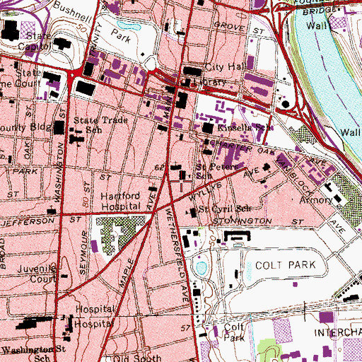 Topographic Map of South Green, CT