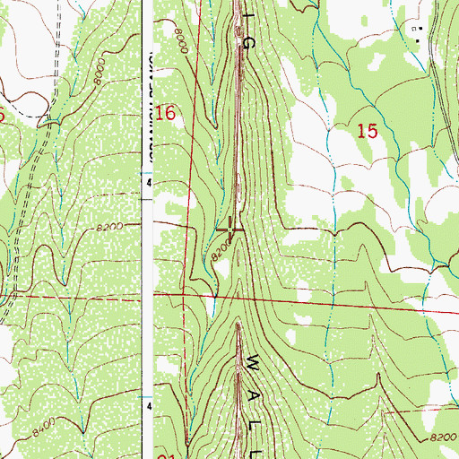 Topographic Map of Big Wall, CO