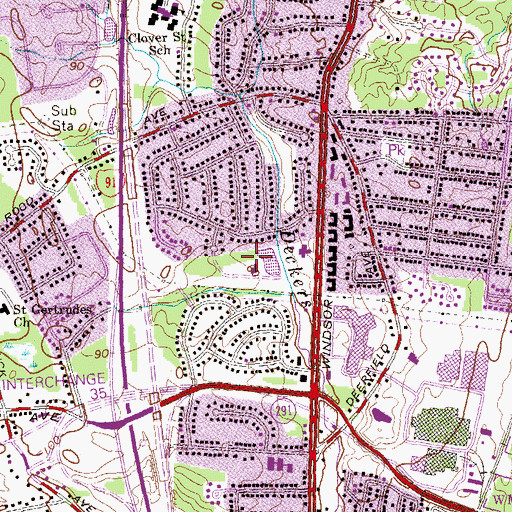 Topographic Map of Stroh Park, CT