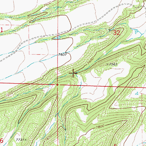 Topographic Map of Dry Canyon, CO