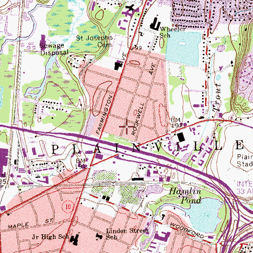 Topographic Map of Trinity Covenant Church, CT