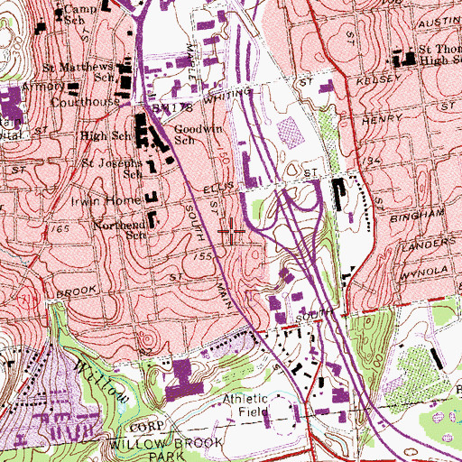 Topographic Map of Voice of Salvation Pentecostal Church, CT