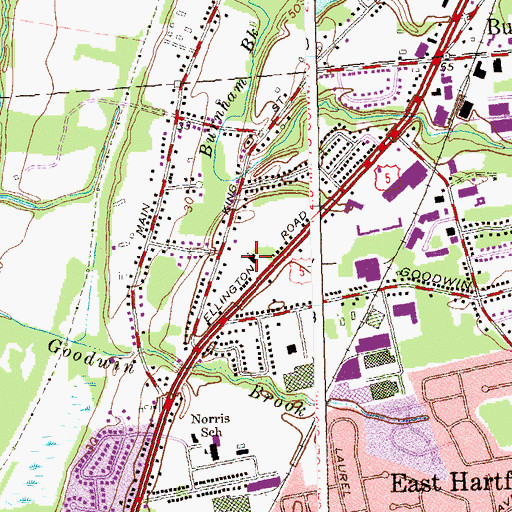 Topographic Map of Wesley Memorial Church, CT
