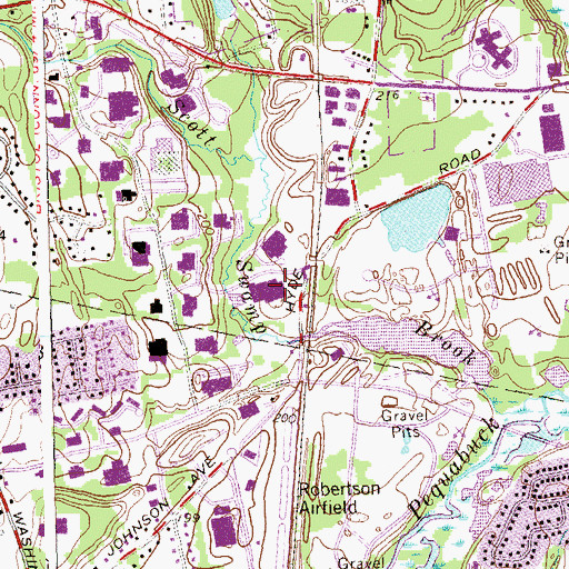 Topographic Map of Farmington Industrial Park, CT