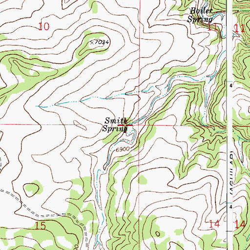 Topographic Map of Smith Spring, CO