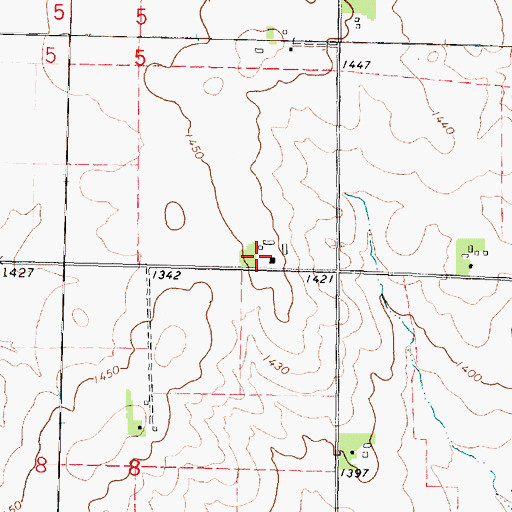 Topographic Map of Prospect Post Office (historical), IA