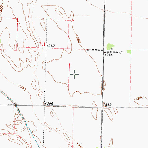 Topographic Map of Tuttle Marsh Area, IA