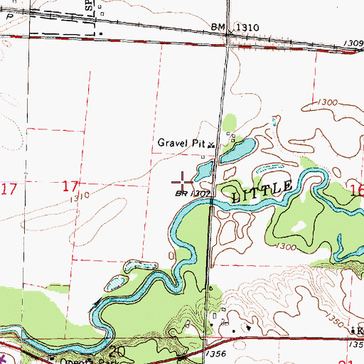 Topographic Map of Oneota Little Sioux Access, IA