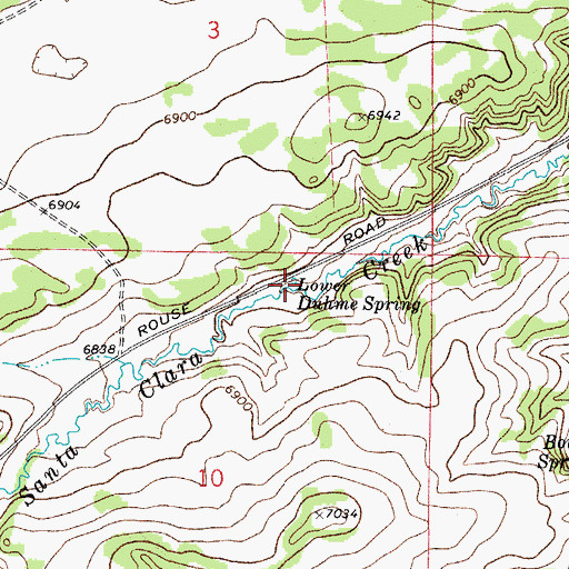 Topographic Map of Lower Duhme Spring, CO