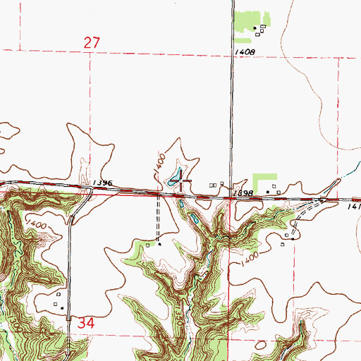 Topographic Map of Gilbert James Wildlife Area, IA