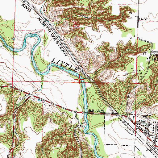 Topographic Map of Riverside - Little Sioux Access, IA