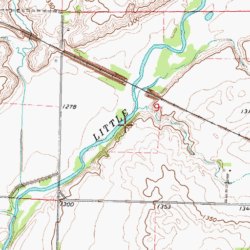 Topographic Map of High Bridge Wildlife Area, IA