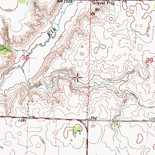 Topographic Map of Fen Valley Area, IA