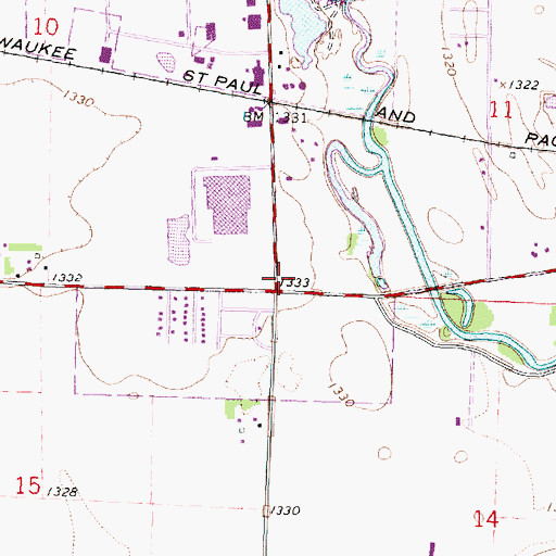 Topographic Map of Clay County Sheriff's Office, IA