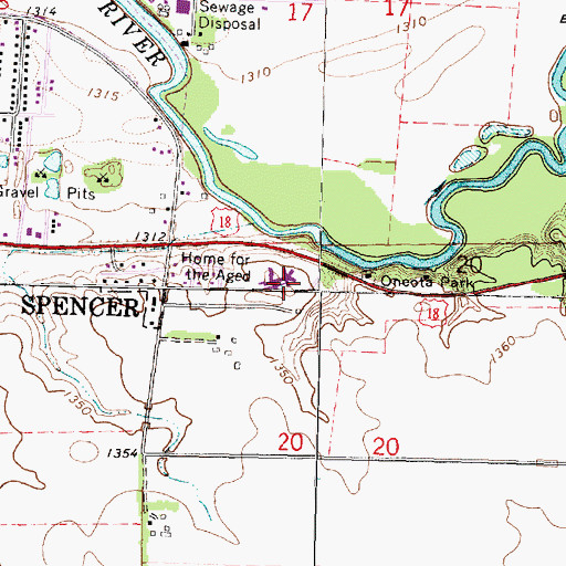 Topographic Map of Saint Luke Lutheran Home, IA