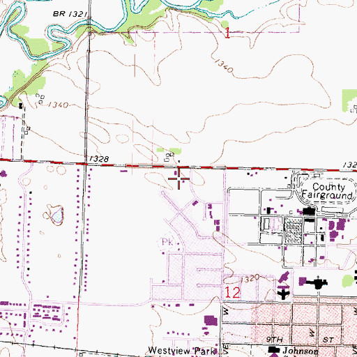 Topographic Map of Spencer Dental Arts Center, IA