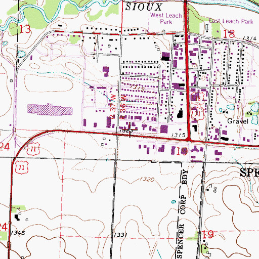 Topographic Map of Foot and Ankle Clinic, IA