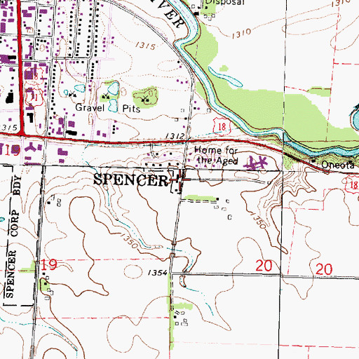 Topographic Map of Church of Christ, IA