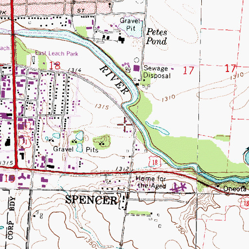 Topographic Map of Living Word Church, IA
