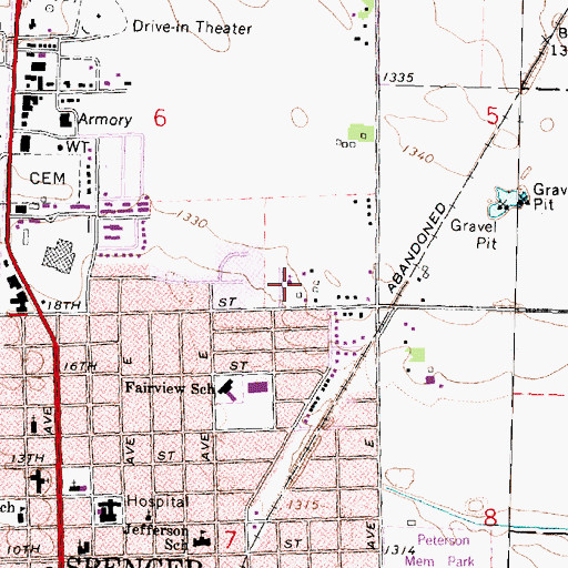 Topographic Map of First Christian Church, IA