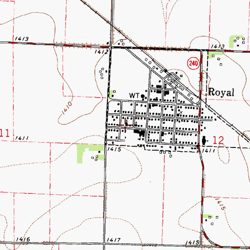 Topographic Map of Trinity Lutheran Church, IA