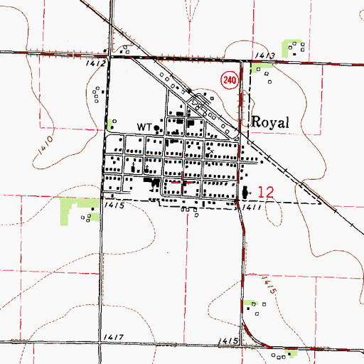 Topographic Map of Bethlehem Lutheran Church, IA