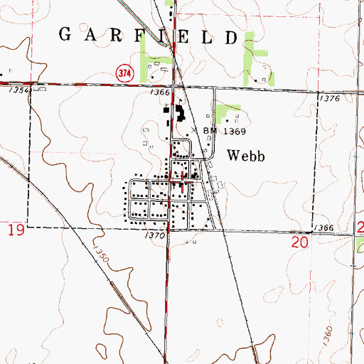 Topographic Map of First Baptist Church, IA