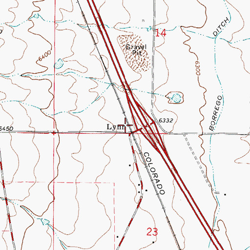 Topographic Map of Lynn, CO
