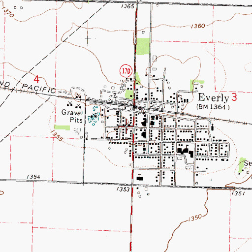 Topographic Map of United Methodist Church, IA