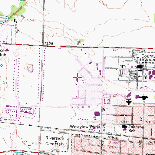 Topographic Map of C Earl Page Park, IA