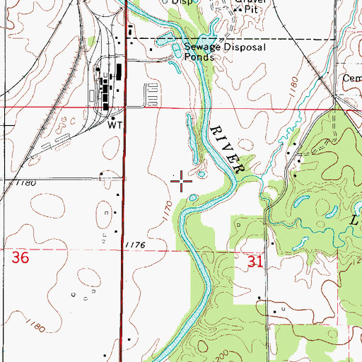 Topographic Map of George Elder Woods, IA