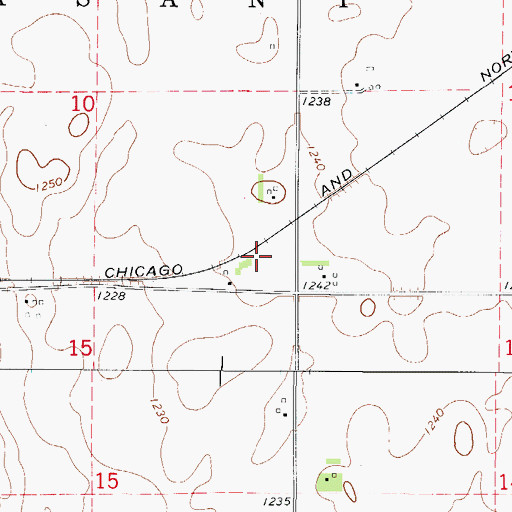 Topographic Map of Palsville (historical), IA