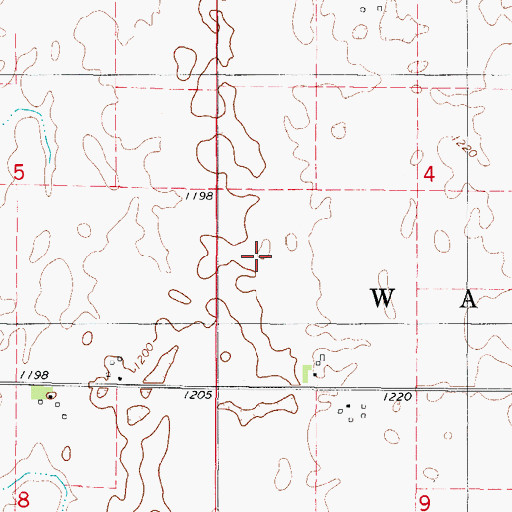 Topographic Map of Morhain Post Office (historical), IA