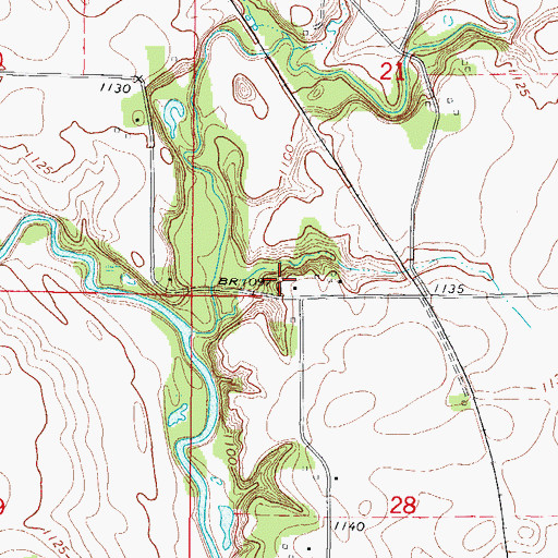 Topographic Map of Montgomery Post Office (historical), IA