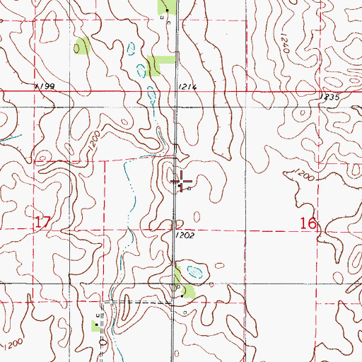 Topographic Map of Dry Lake Post Office (historical), IA