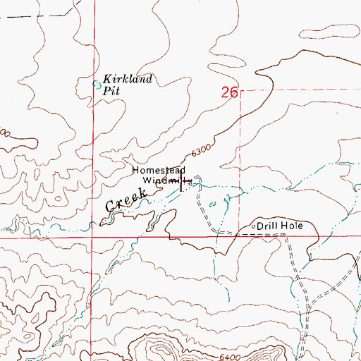 Topographic Map of Homestead Windmill, CO