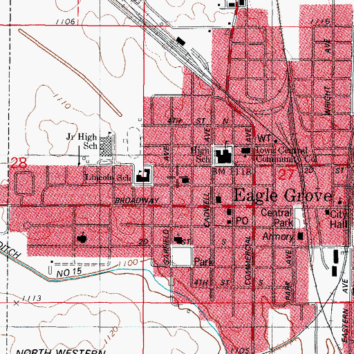 Topographic Map of Samuel Lutheran Church, IA