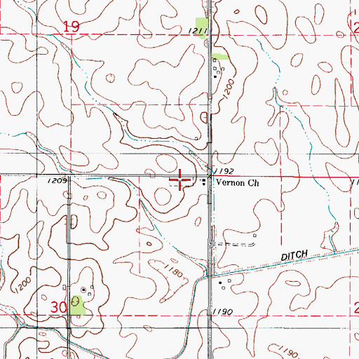 Topographic Map of Saint Pauls Lutheran Cemetery, IA