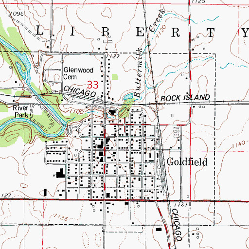 Topographic Map of United Presbyterian Church, IA