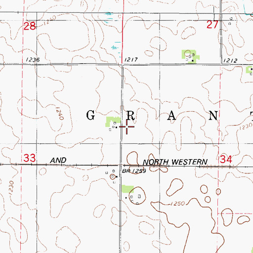 Topographic Map of Clarmond Country Club, IA