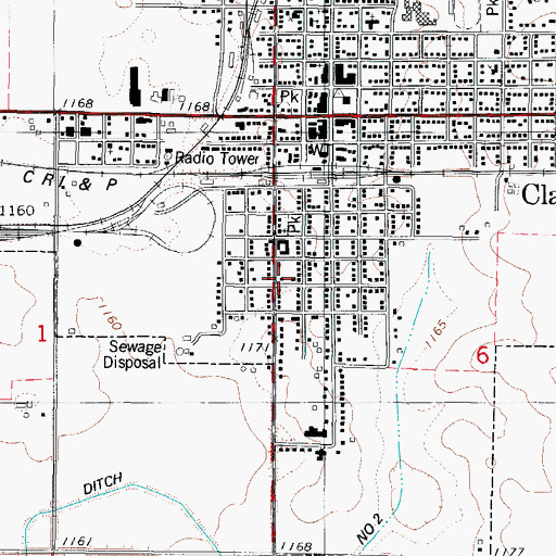 Topographic Map of Wright County Sheriff's Office, IA